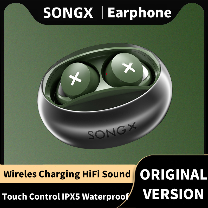 원래 SONGX SX06 블루투스 이어폰 Qi 무선 충전 헤드폰 슈퍼베이스 음악 이어폰 크리 에이 티브 선물 상자 IPX5 마이크
